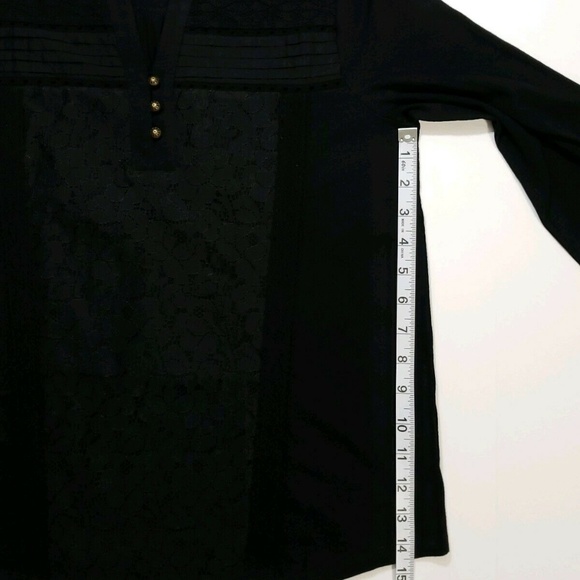 NWT Style & Co Petite PSmall Lace-Front Henley Top - Picture 5 of 8